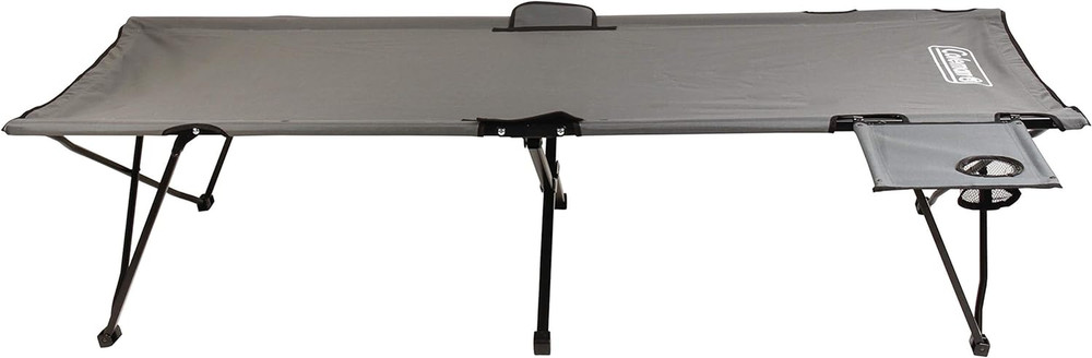 Pack-Away Camping Cot with Removable Side Table, Extra Wide Cot Fits Adults up t
