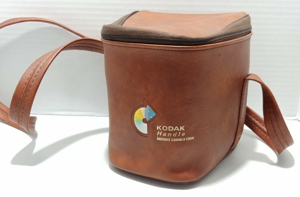Vintage Kodak Handle Instant Camera Case Mint Condition Brown