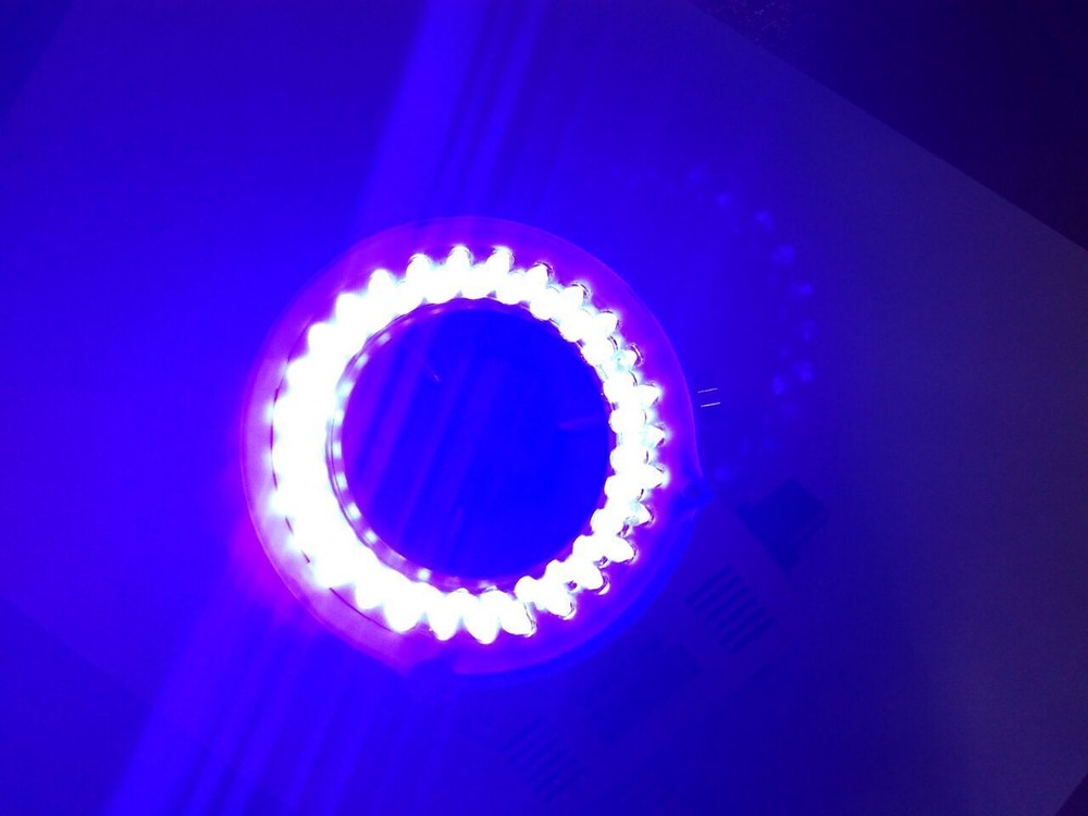 Purple UV Light Microscope Light LED Ring Lamp 60mm Inner Diameter US