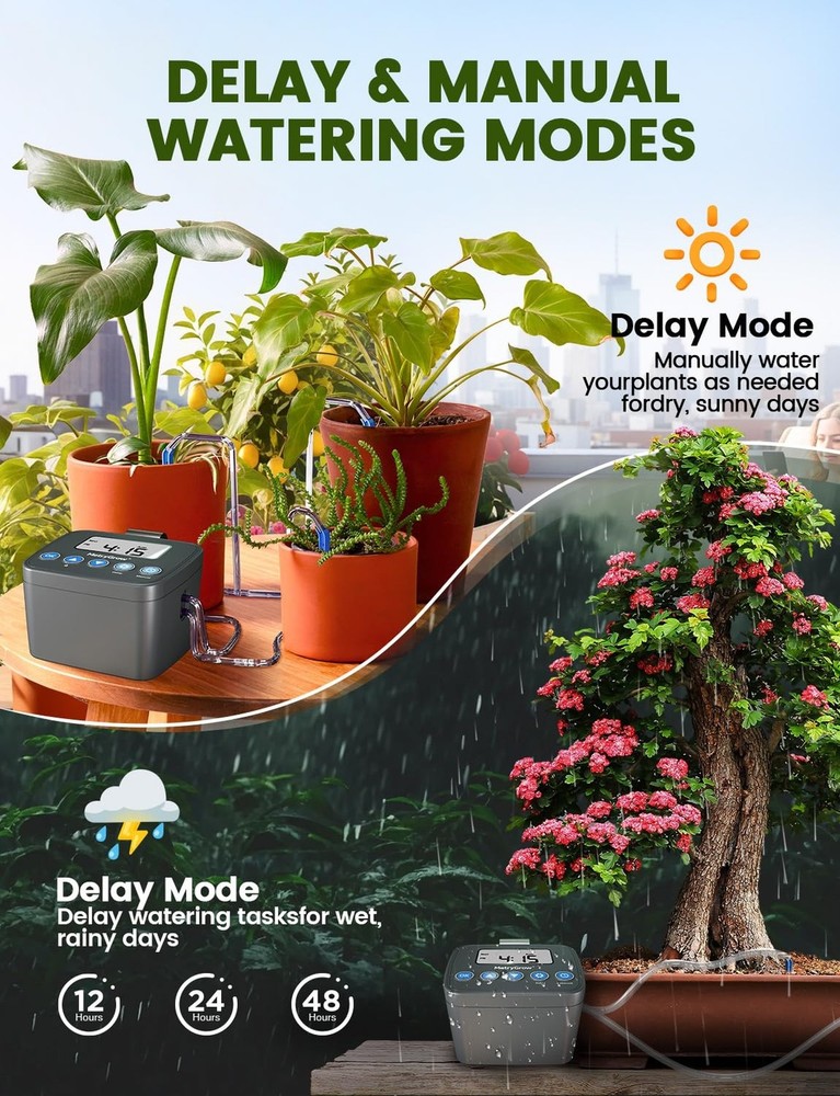 Automatic Watering System for Potted Plants, Drip Irrigation Kit System, Plan...
