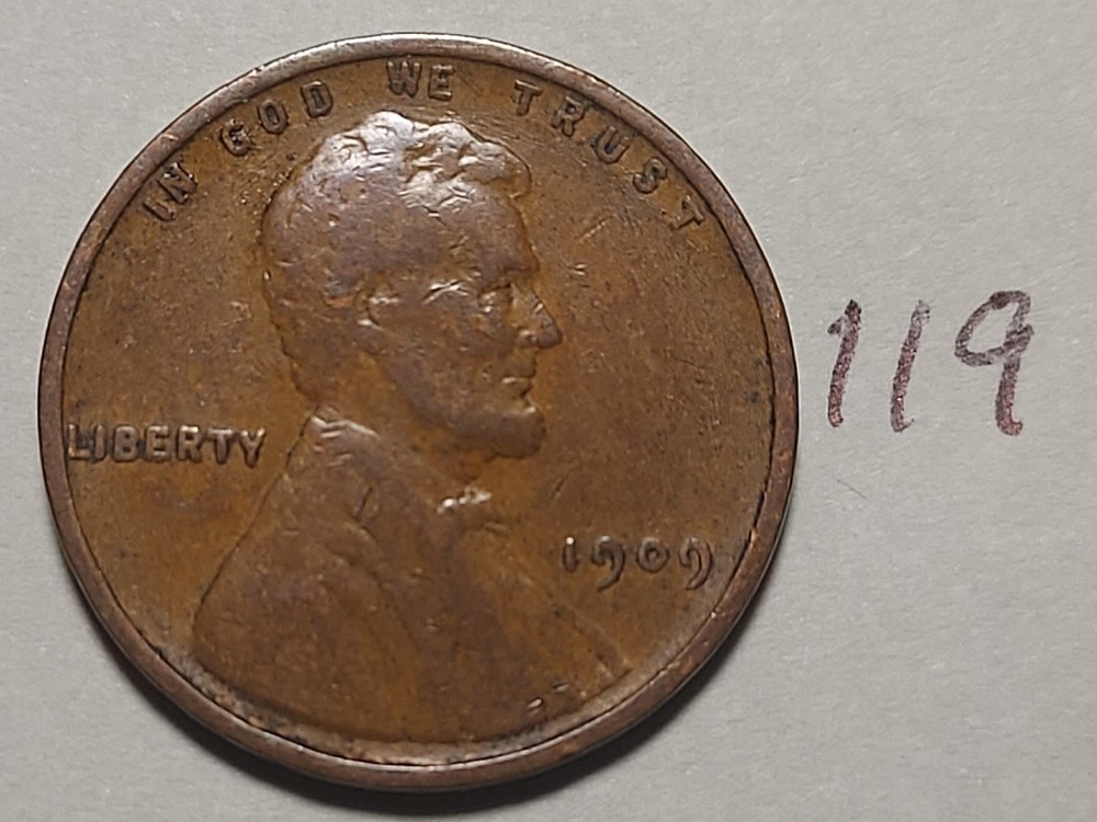 1909 Lincoln Wheat Cent   #119