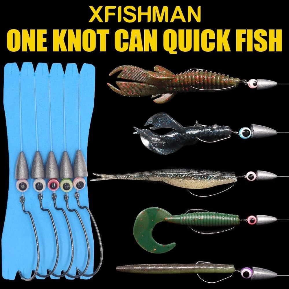 #1 Hooks-3/16 oz Weight-5pcs, Silver, Assorted
