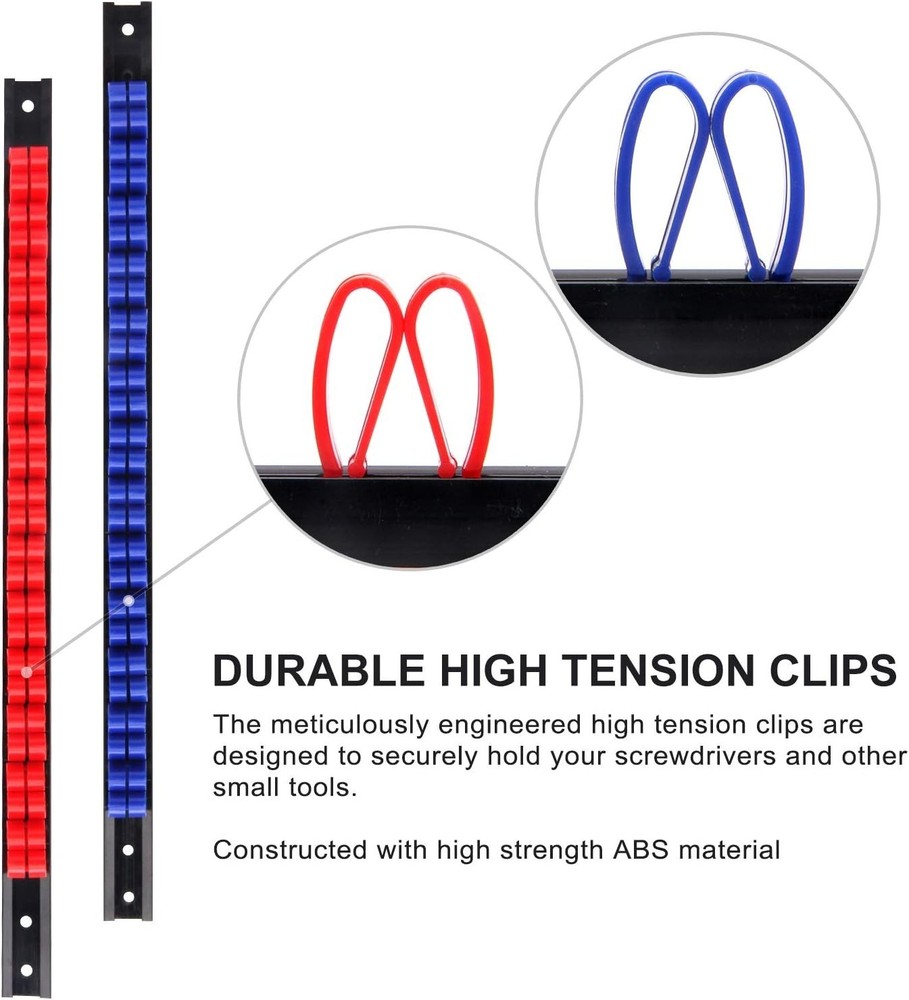 4-Piece Wall-Mounted Screwdriver & Wrench Organizer | Efficient Tool Storage