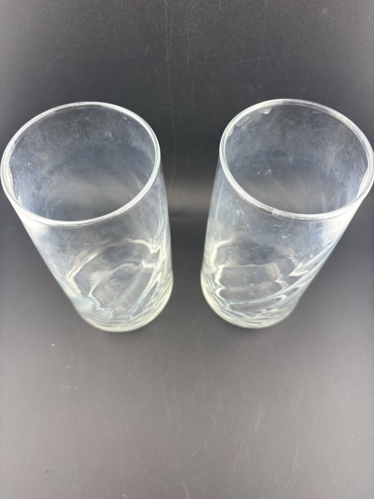 vintage libbey drinking glasses 6.75in Tall Swirl Pattern