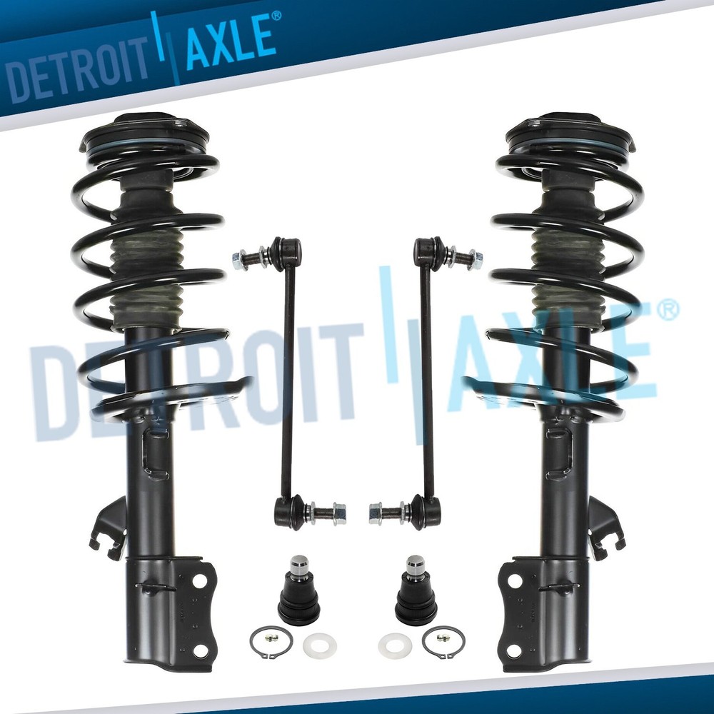 Front Struts & Coil Spring Sway Bars Ball Joints for 2014 - 2019 Nissan Sentra