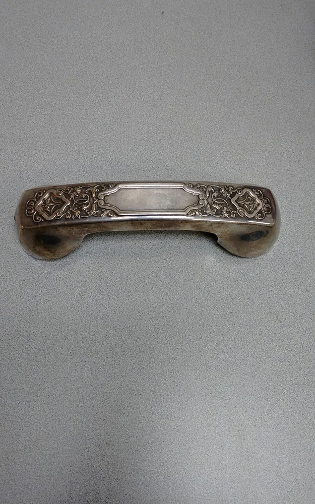 Gothic Silverplate Rotary Phone Metal Handle Cover+