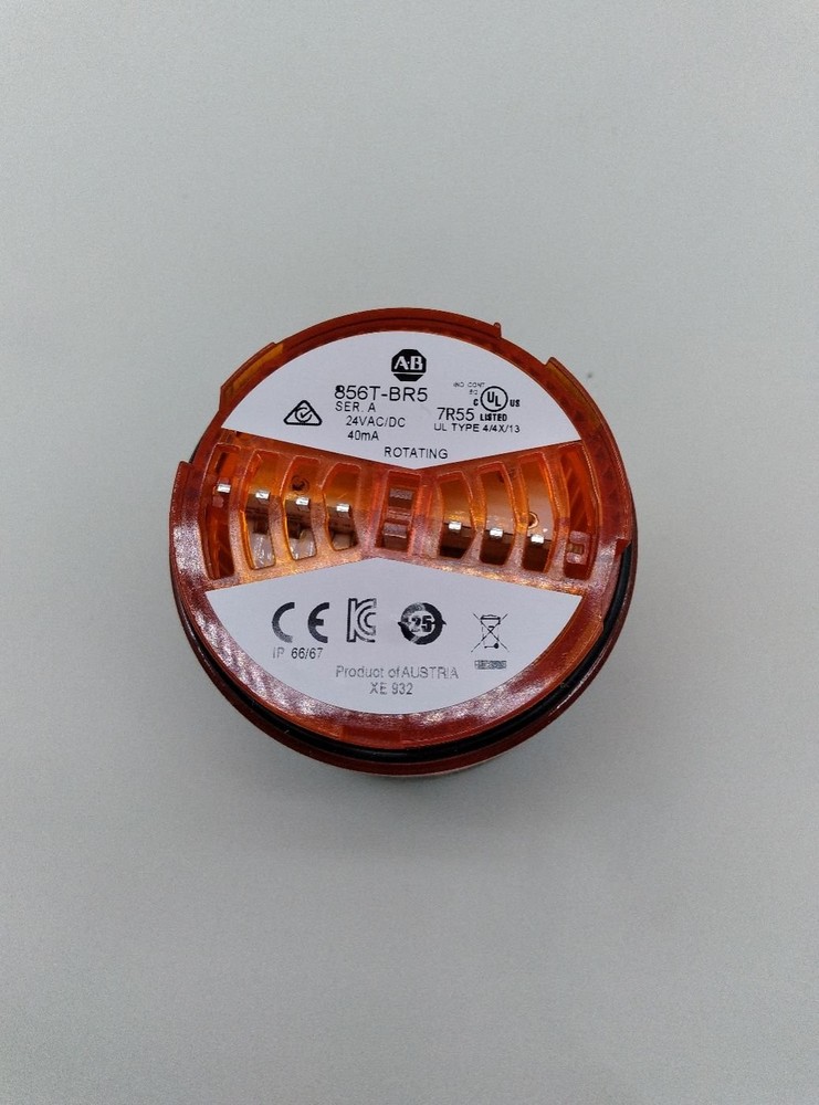Allen-Bradley 856T-BR5 Multifunction Orange Stack Light 24 VAC/DC
