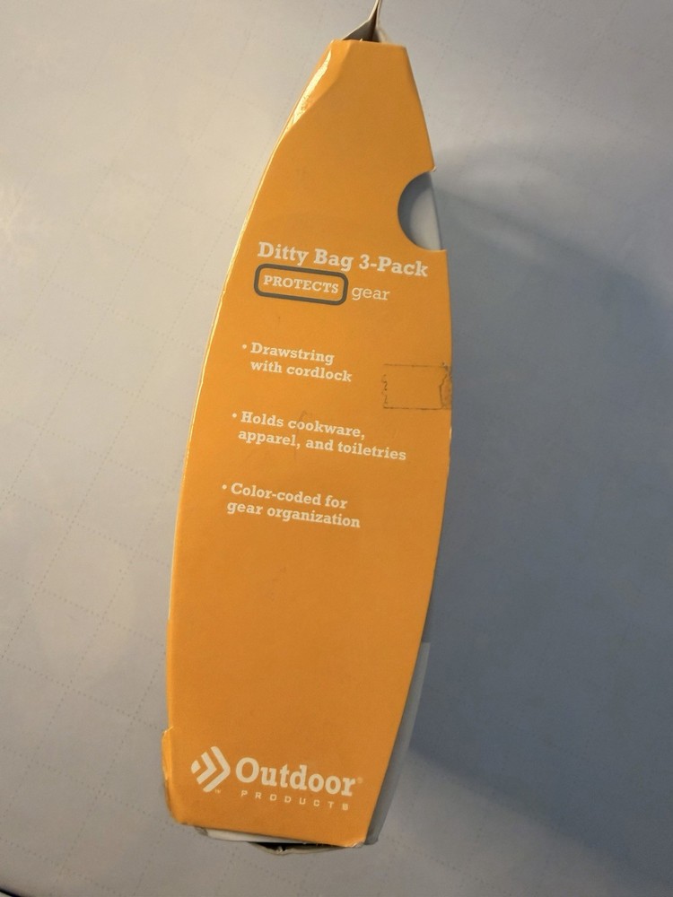 Outdoor Products 3-Pack Color-Coded Drawstring Storage Bags, Small/Medium/Large