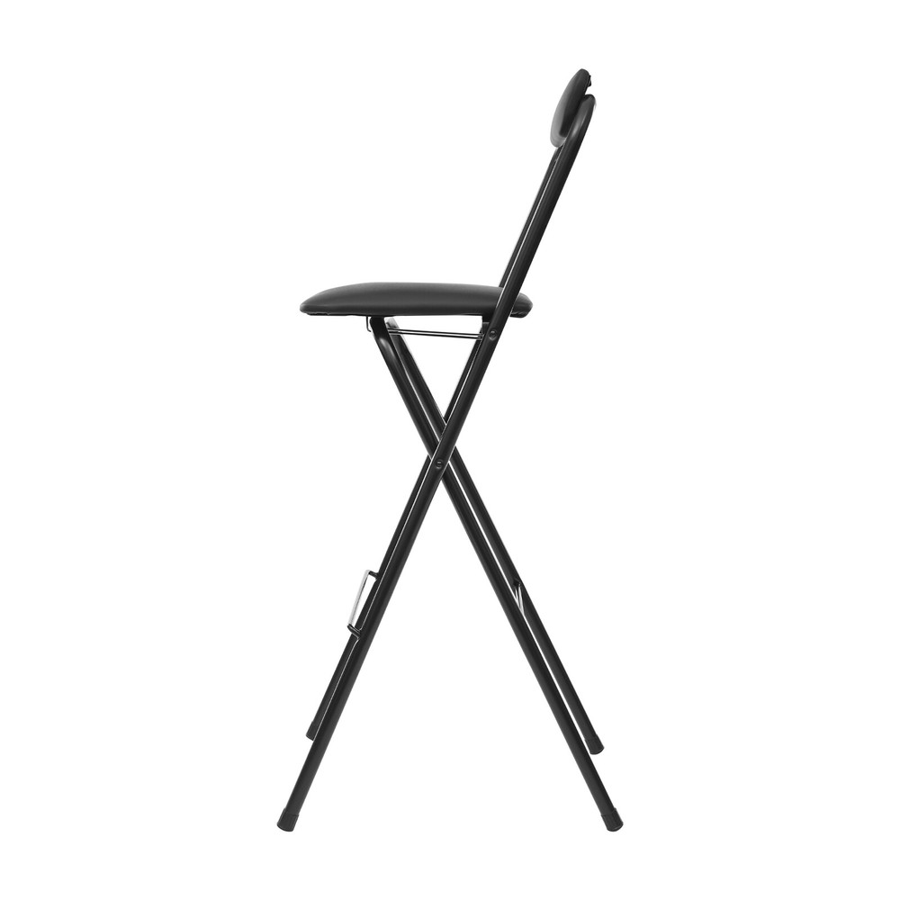 70cm Folding Bar Stool with Backrest, Tall Foldable Stool Chair Portable 1 Pc