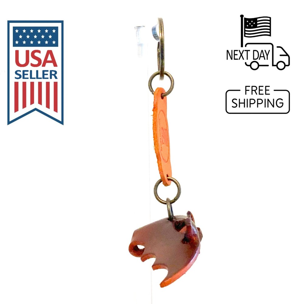 Bat Handmade Leather Keyring