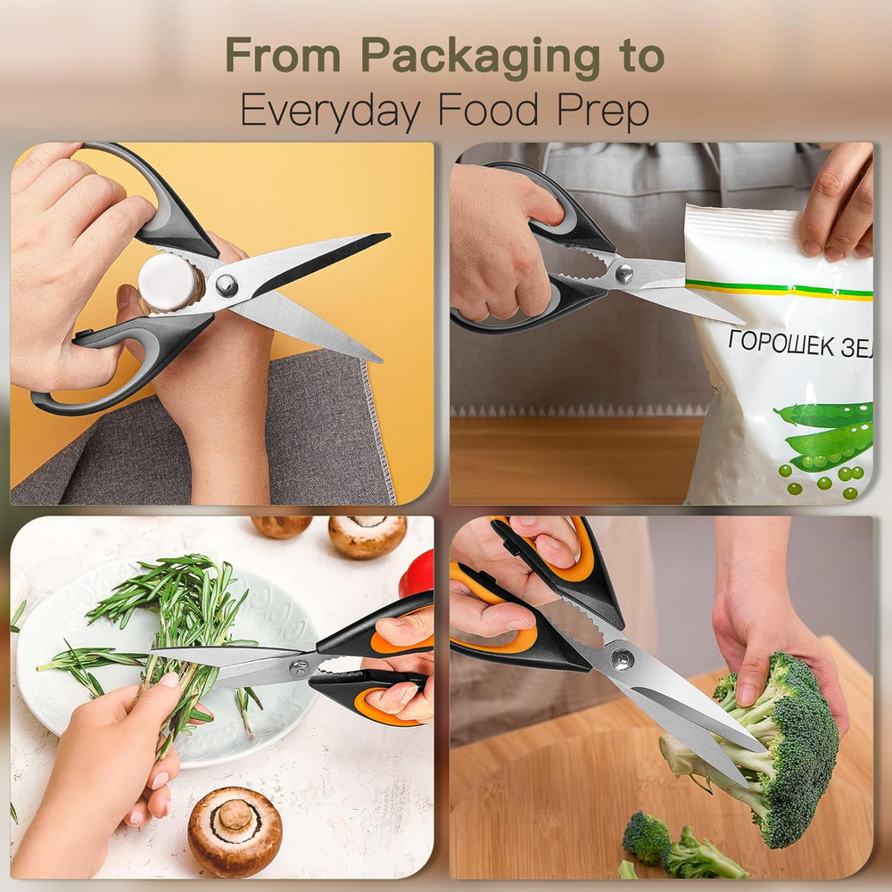 Kitchen Scissors All Purpose Heavy Duty,3 Pack Kitchen Shears Set,Stainless Stee