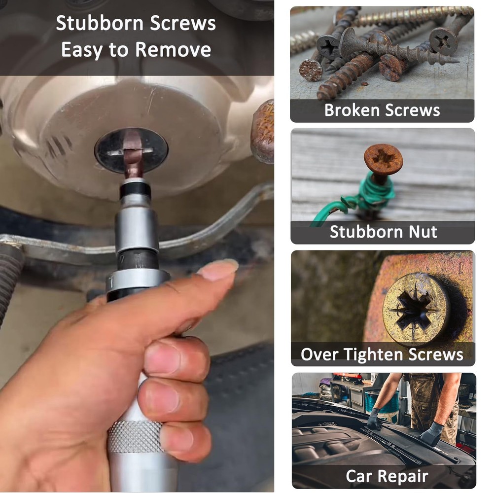 ReluxGo 1/2" Hand Manual Impact Driver, Reversible Hammer Red