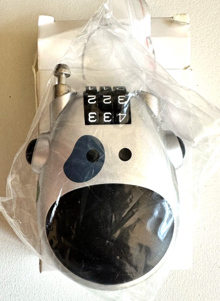 Cow 3 Digit Code Combination Lock, Retractable
