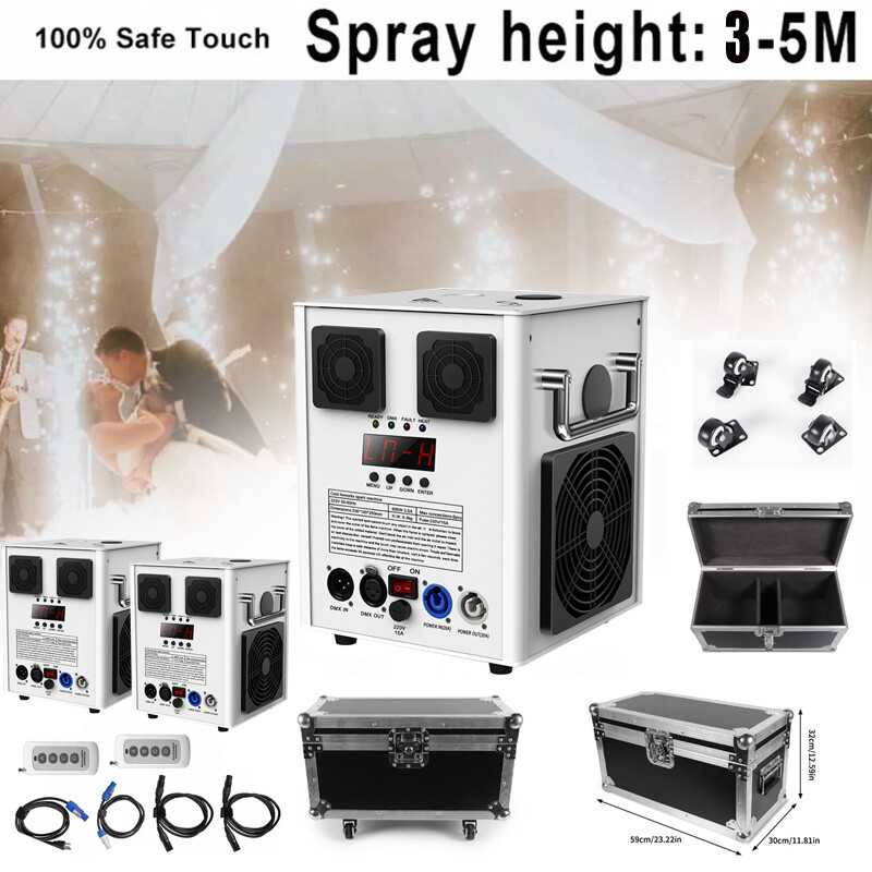 700W Cold Spark Machine DJ Party Stage Firework Show & Flight Case