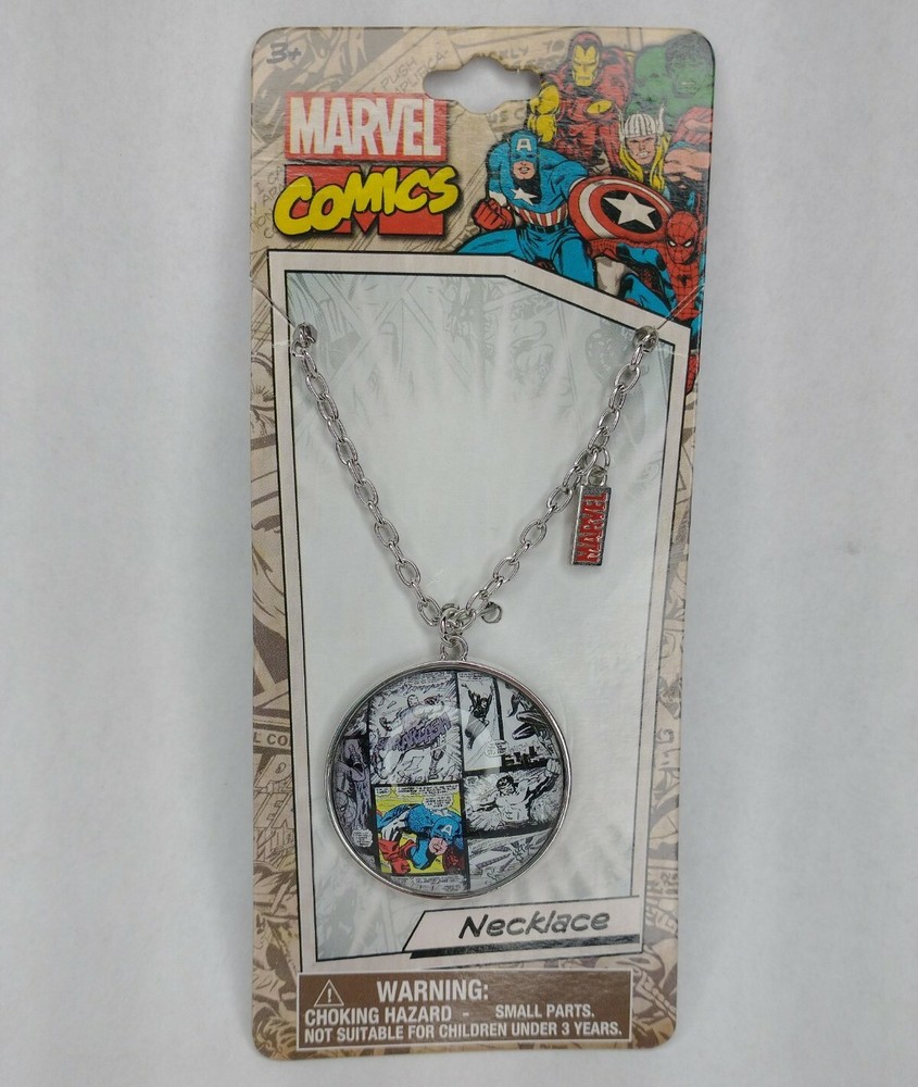 Marvel Comics Necklace Cabochon Pendant New