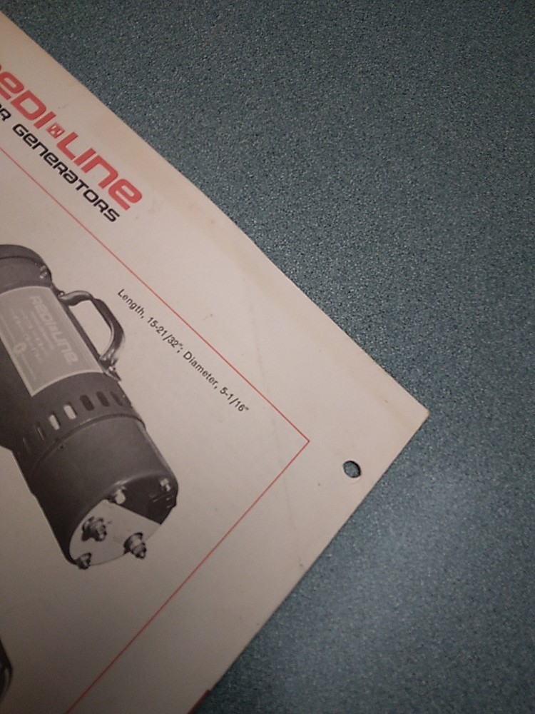 Redi Line Motor Generator Model DA Catalog
