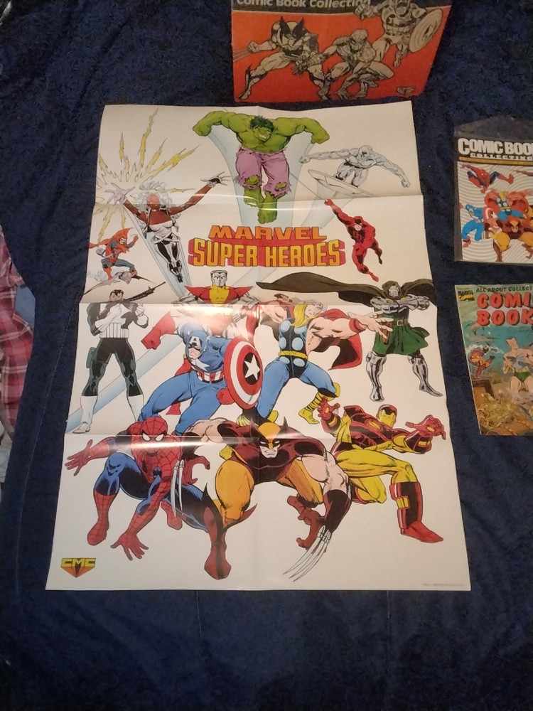 Marvel Comics CMC Vintage 1989 Comic Book Collection Box With OG Poster & Guide