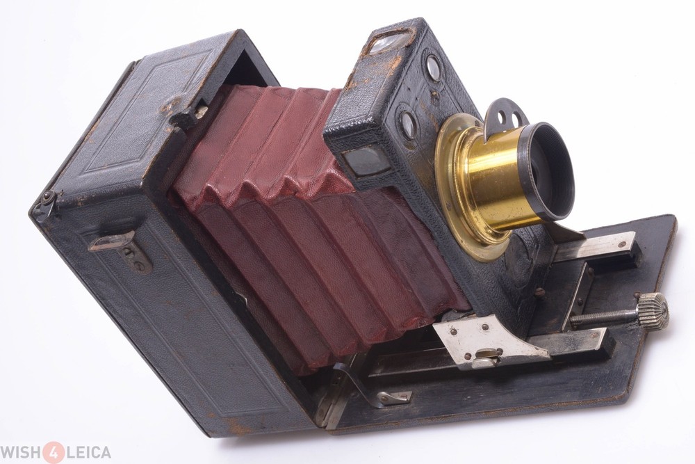 ✅ MAZO 9X12CM FOLDING MODIFIED CAMERA, RED BELLOWS, UNBRANDED LENS