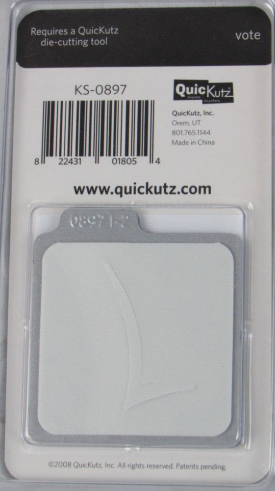 QuicKutz Vote 2x2, 2 Cutting Die Set KS-0897