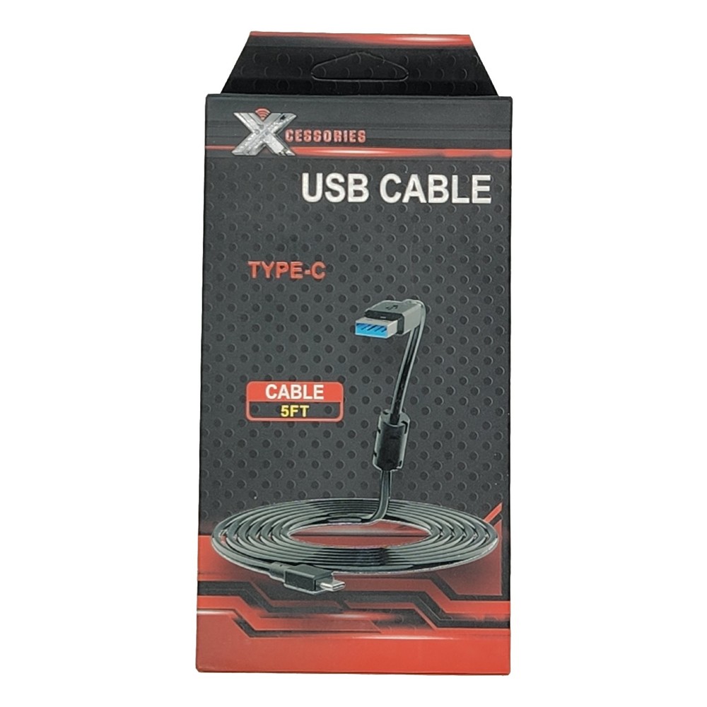 Xcessories Sync & Charge Cable USB-A TO USB-C 5ft BLACK