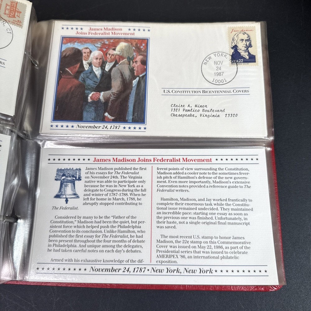 US Constitution Bicentennial Covers Collection 87 Envelopes Postal Commemorative