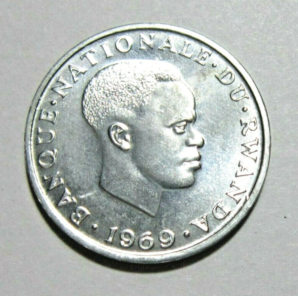 RWANDA. 1 FRANC, 1969. UNCIRCULATED.