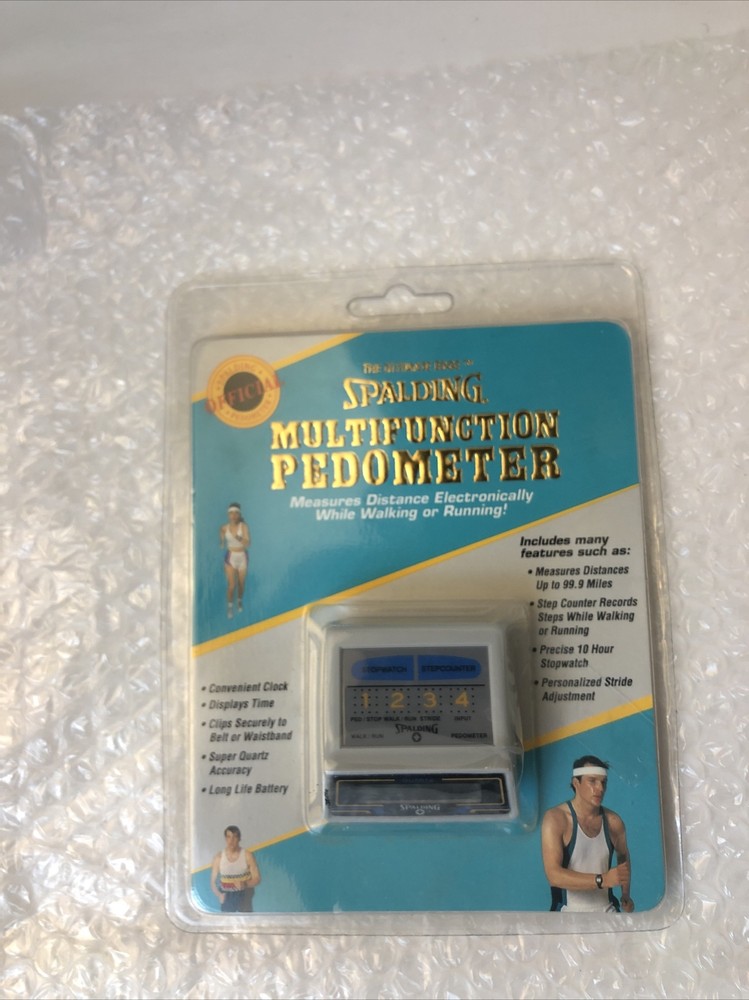 Vintage Spalding Quartz Pedometer - New & Sealed - 1992 - Multifunction