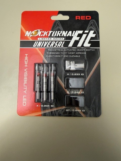 Rage Nockturnal Fit Universal Lighted Nocks, 3 pack, Red