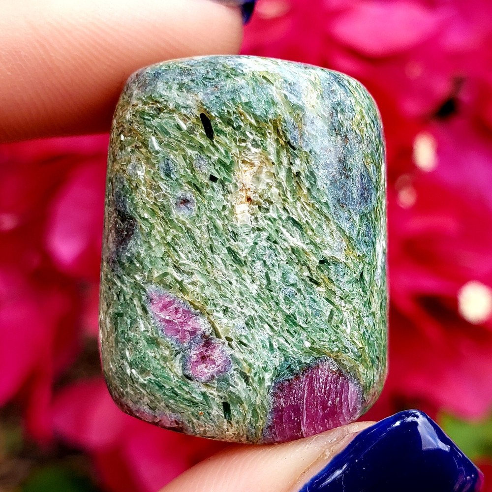 Ruby Kyanite / Ruby Fuchsite combo Tumbled Natural Crystal Gemstone - 1pc #2