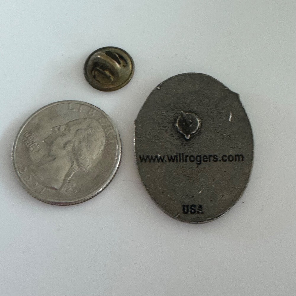 Vintage Will Rogers Pewter Silver Tone Lapel Pin Face Centennial?