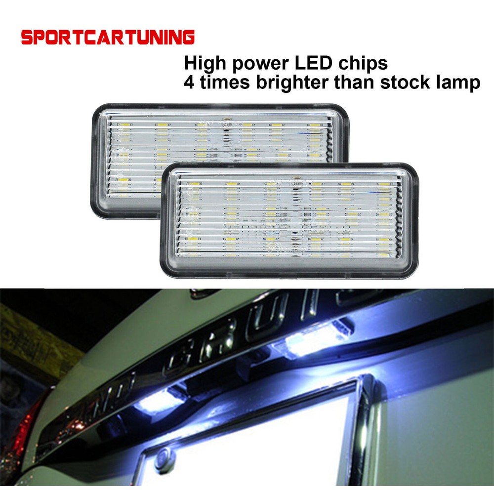 LED License Plate Lights For Toyota Cruiser Land Cruiser Lexus LX470 GX47 LX570