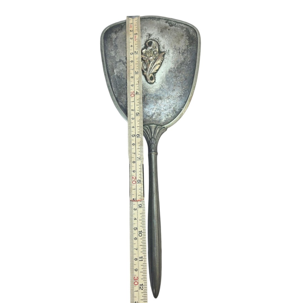 Antique Vanity Mirror Floral Design Handheld