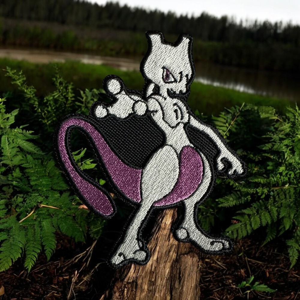 MewTwo Embroidery Patch 4.36" X 3.57"