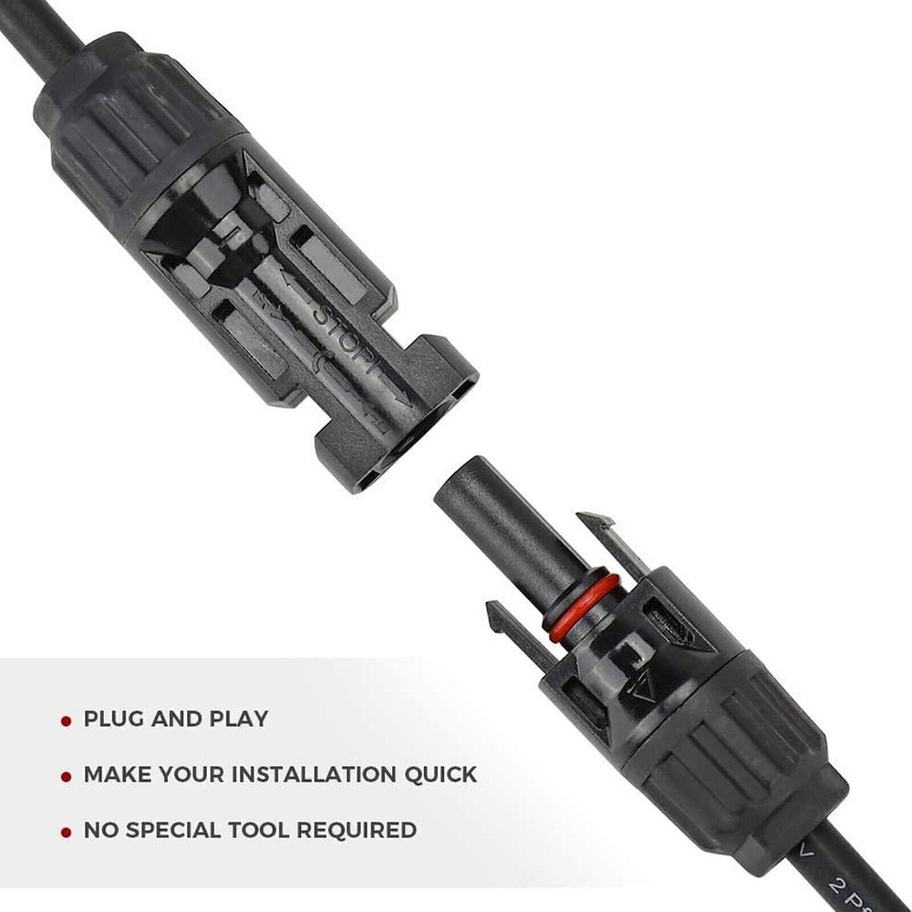 Solar Panel Y-3 Branch Cable Connection Waterproof Adapter Connector Extension