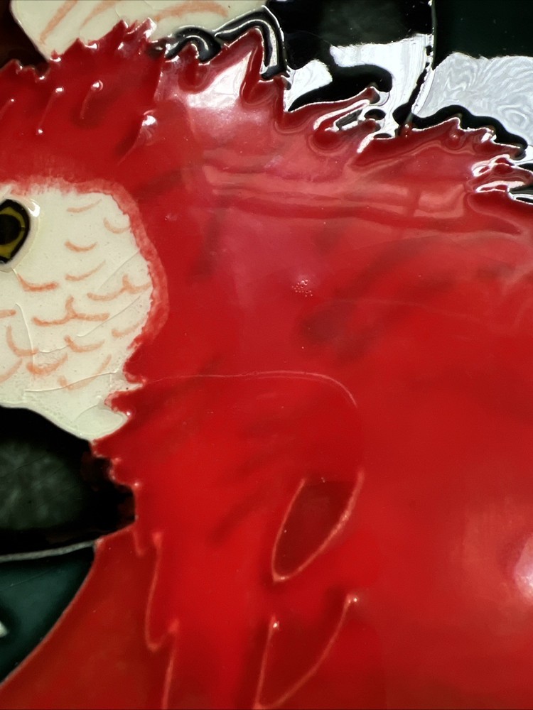 Macaw Parrots Glazed Decorative Tropical Hanging Tile