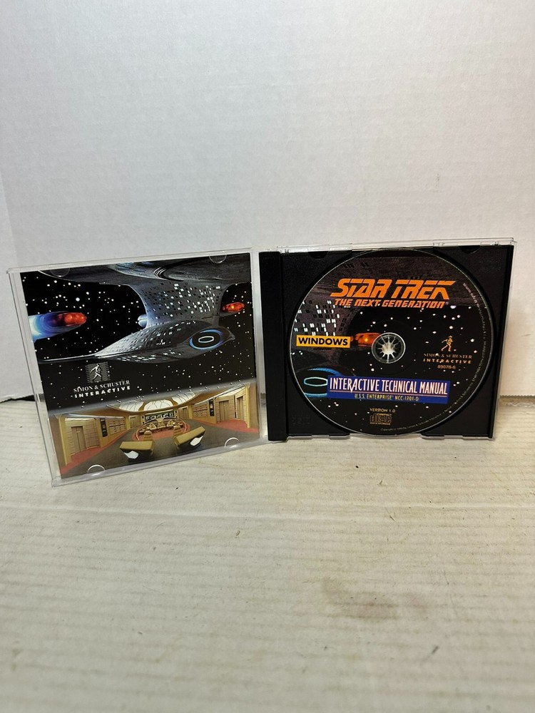 STAR TREK THE NEXT GENERATION INTERACTIVE TECHNICAL MANUAL PC CD ROM used