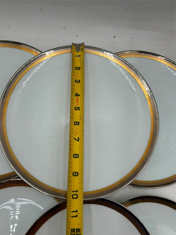 7 PCS--NORITAKE---COMPTON---3) DINNER AND 4) SALAD PLATES