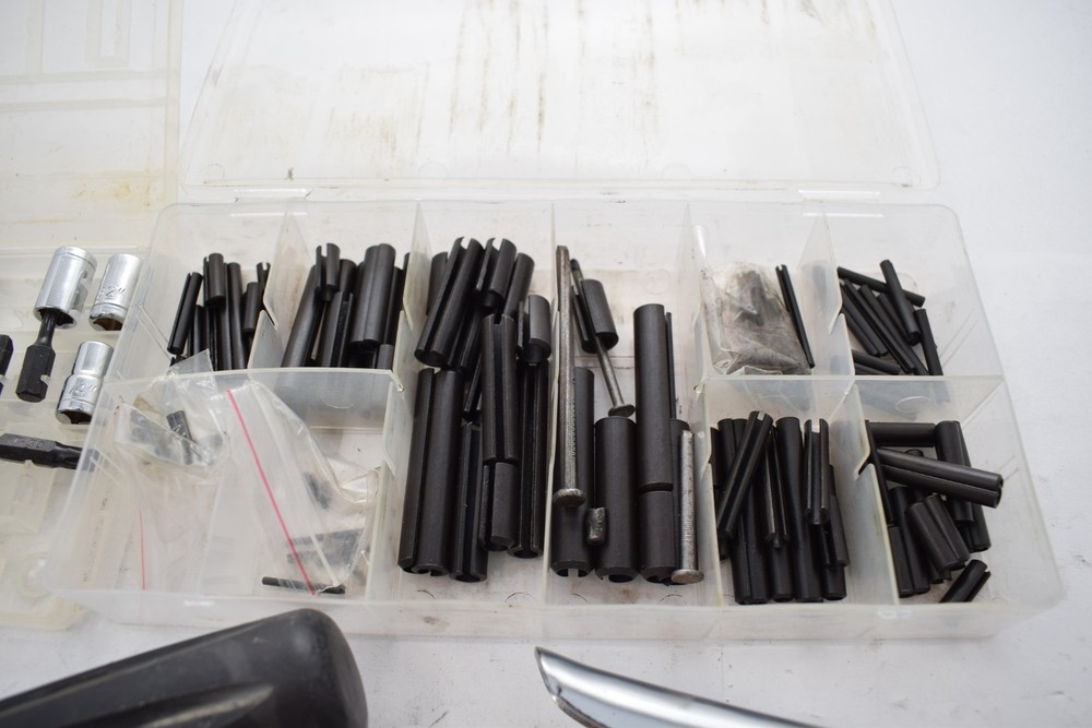 Mixed Tool Lot, Bits, Screwdrivers, Dowel Pins, Socket, Etc.