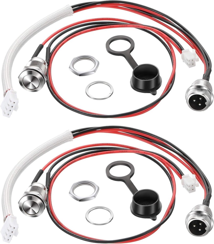 2-Pack 3-Prong Charging Port Replacement for Hoverboard & Smart Scooter