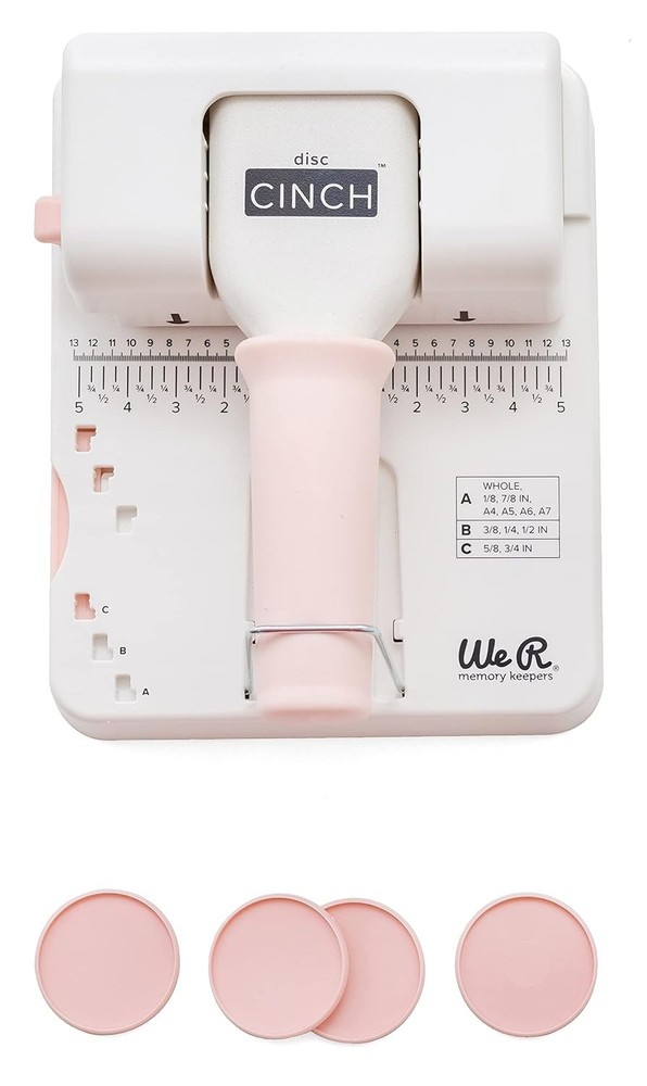 We R Disc Cinch Book Binding Tool-White/Pink Memory Keepers Punch Press