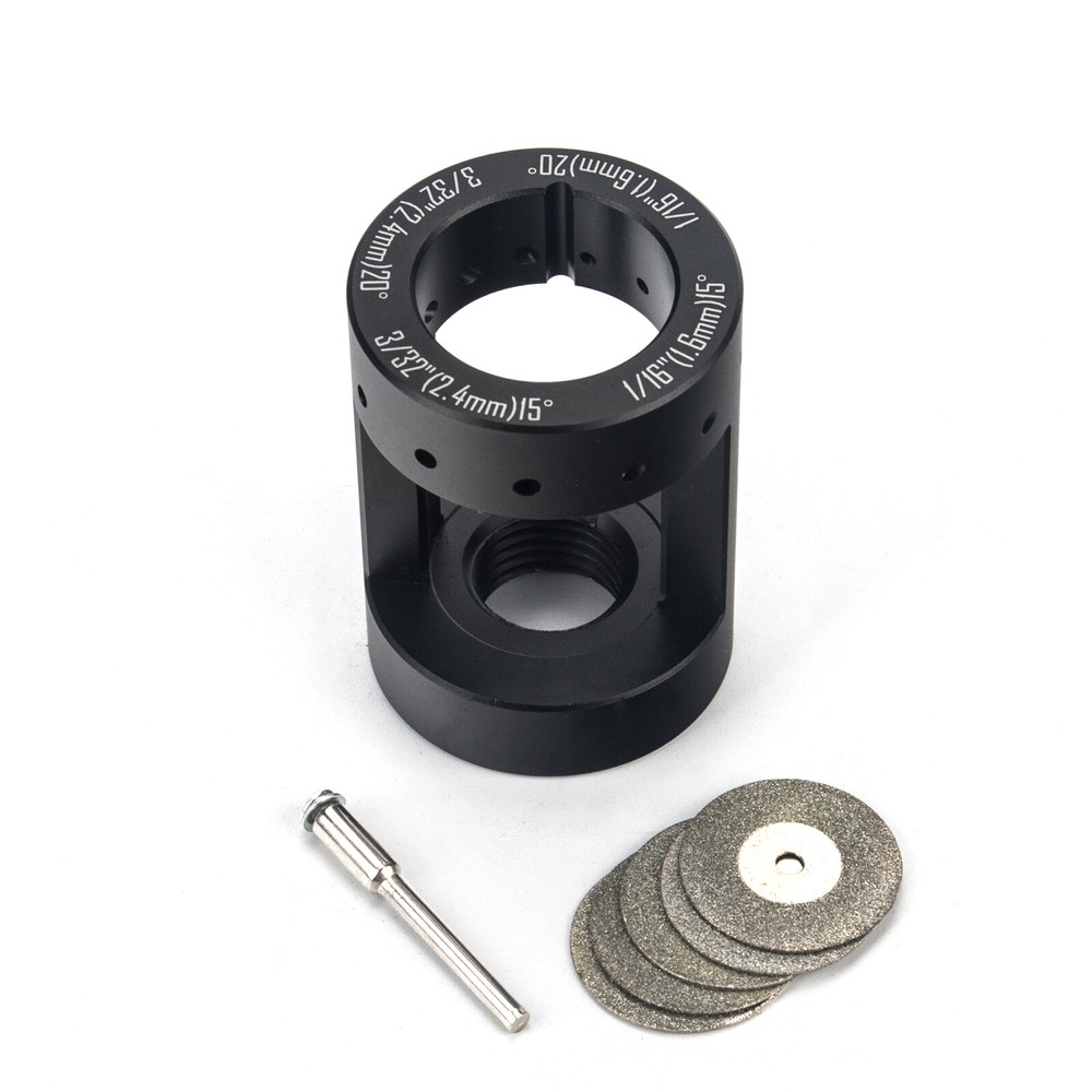 TIG Welding Tungsten Electrode Grinder Sharpener Multi-Angle Tool w/ Rotary Tool