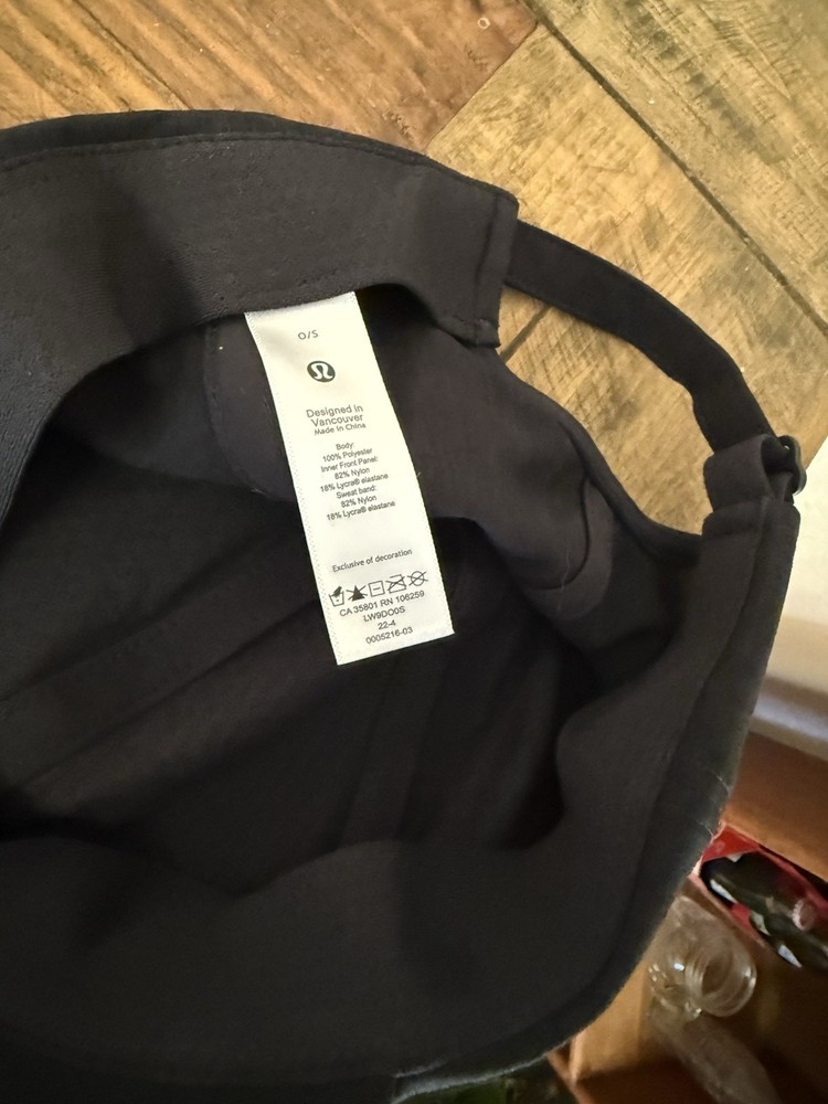 Lululemon Woman’s Hat Black Adjustable Dri-fit Clean Nice