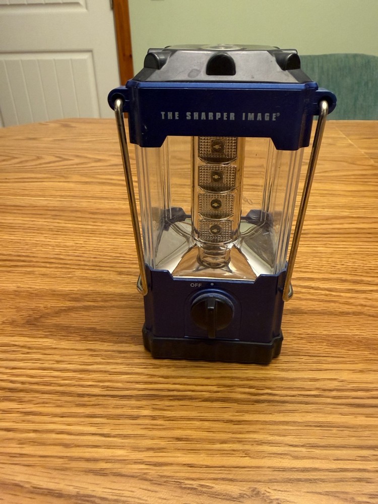 Sharper Image LED Lantern w/ Compass & Dimmer Adjustable Brightness AA Battery