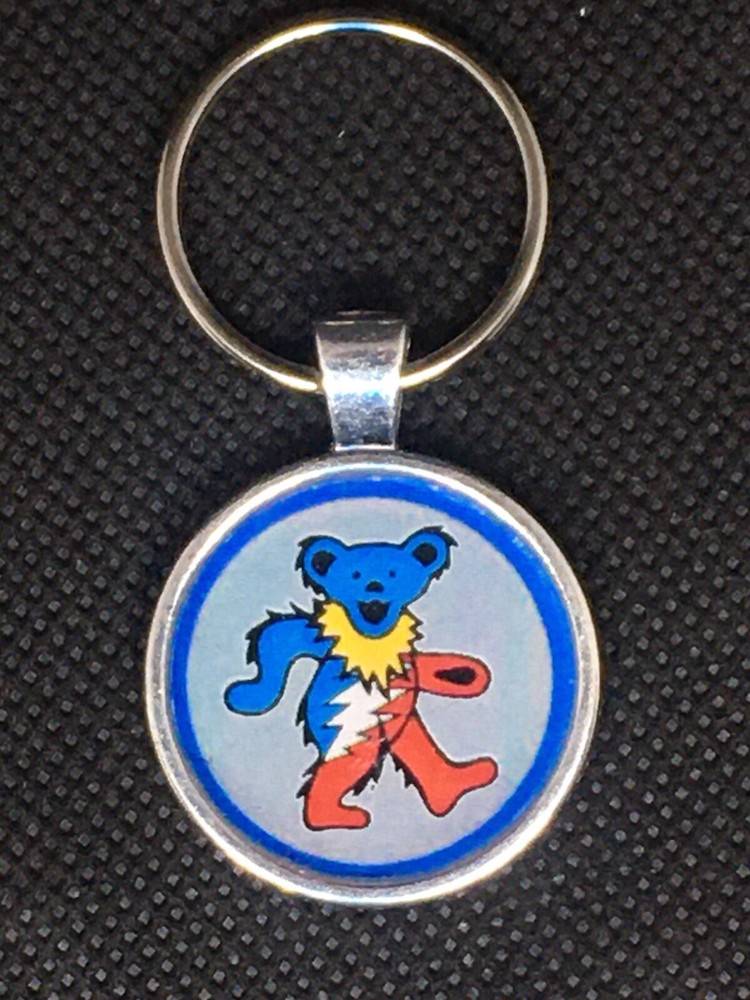 Grateful Dead “Red, White & Blue Dancing Bear”Keychain