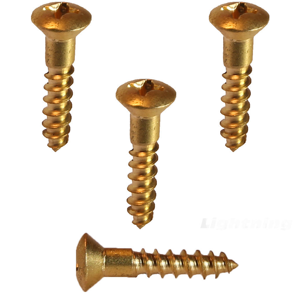 Phillips Oval Head Wood Screw Solid Brass #8 x 1" Qty 25
