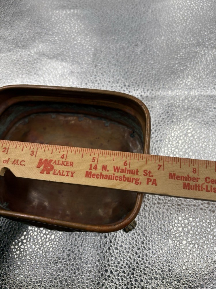 Antique Copper Brass Planter Footed Plant Pot Trough