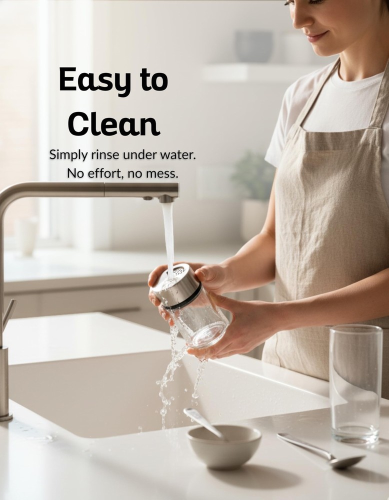 Multi-Function Stainless Steel Salt & Pepper Shaker with Adjustable Sprinkler...