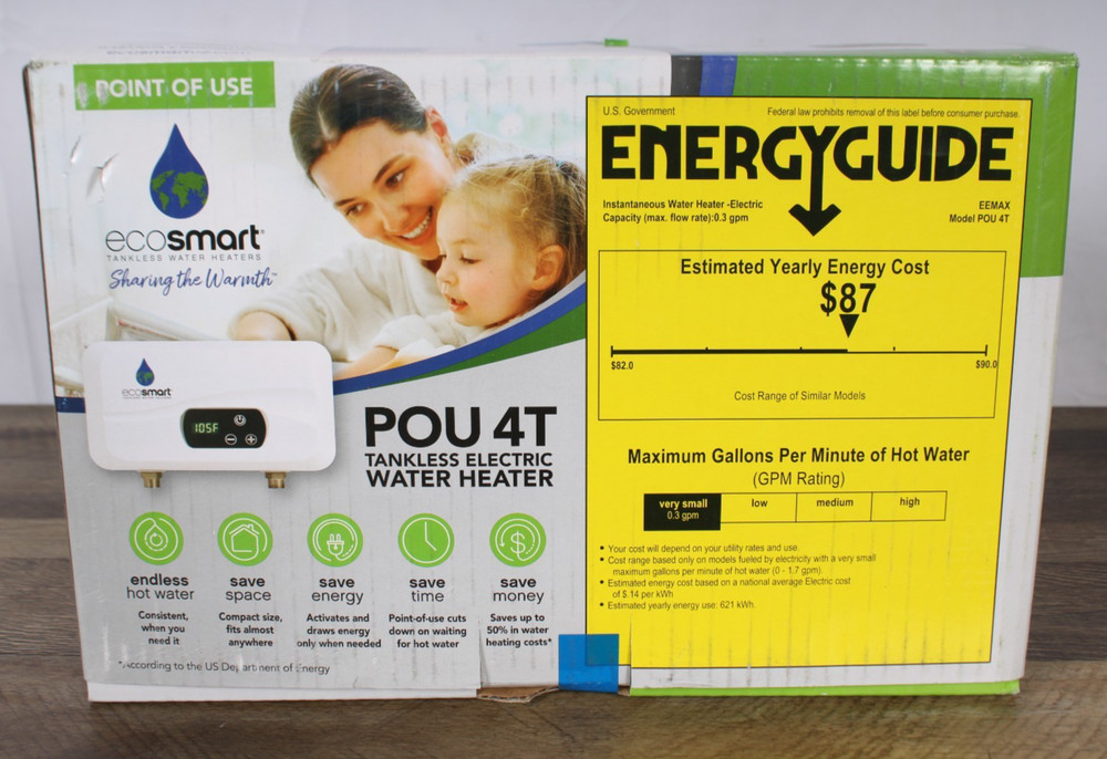 EcoSmart POU 4T PointofUse Temperature Controlled Tankless Electric Water Heater