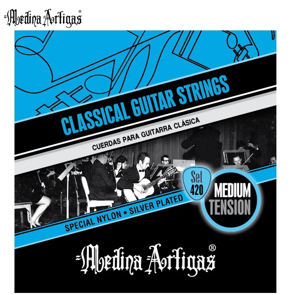 Medina Artigas 420 Silver Plated Medium Tension Classical Guitar Strings