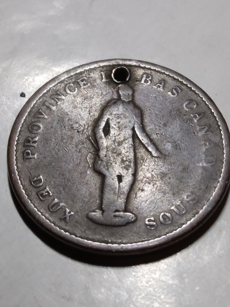 1837 Canadian Montreal Cent Holed